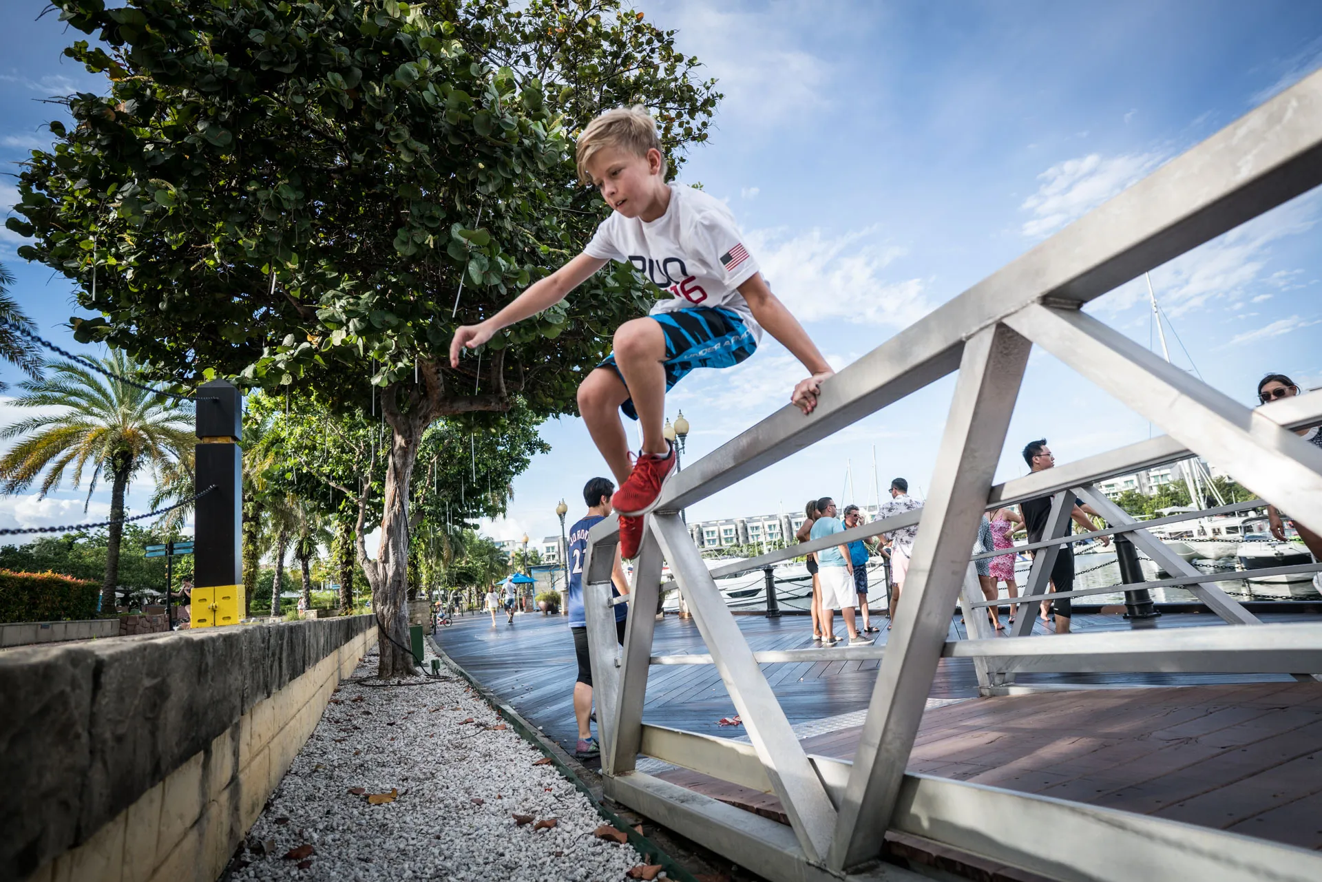 Kids parkour training